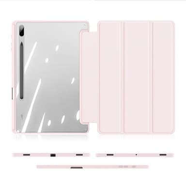 DUX DUCIS Samsung Tab S7+/S7 FE/S8+ TOBY Series Trifold Suojakotelo - Pinkki