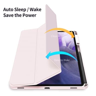 DUX DUCIS Samsung Tab S7+/S7 FE/S8+ TOBY Series Trifold Suojakotelo - Pinkki