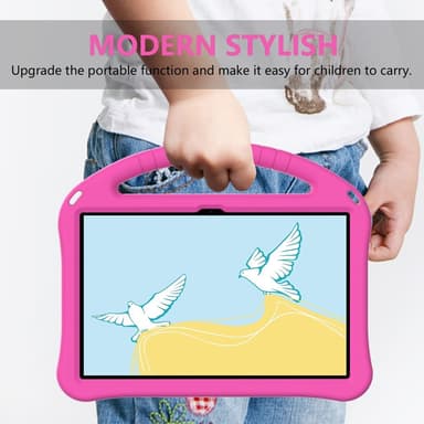SKALO Lenovo Tab M10 Plus 10.6"" (Gen 3) Lapsikuori kahvalla ja jalustalla - Pinkki