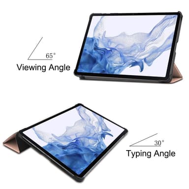 SKALO Samsung Tab S8 Trifold Suojakotelo - Ruusukulta