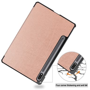 SKALO Samsung Tab S8 Trifold Suojakotelo - Ruusukulta