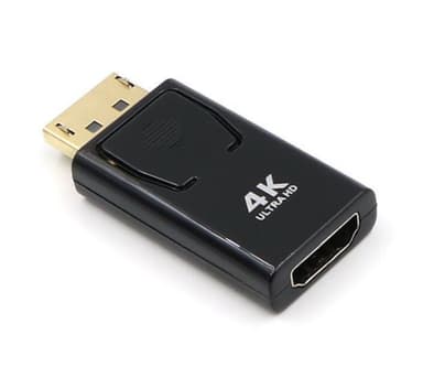 NÖRDIC sovitin Dispalyport 1.2 uros–HDMI naaras 4K 30 Hz, musta