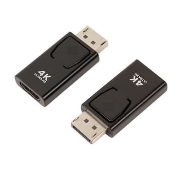 NÖRDIC sovitin Dispalyport 1.2 uros–HDMI naaras 4K 30 Hz, musta