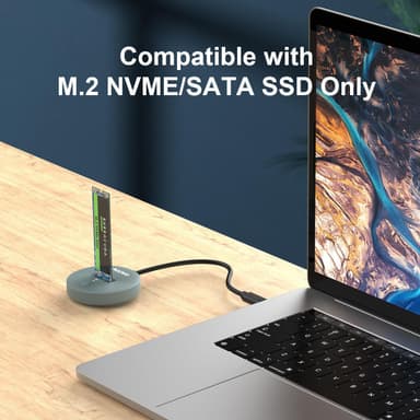 Maiwo USB-C 3.2 -telakointiasema NVMe/SATA M.2 SSD 10Gbps:lle