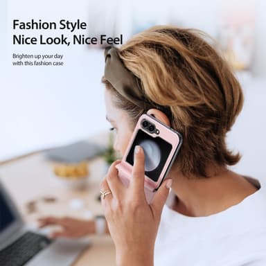 DUX DUCIS Samsung Z Flip6 Bril-Series Fold Suojakuori - Pinkki