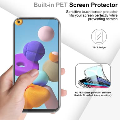 Samsung Galaxy A21s Suojakuori Cover (Läpinäkyvä)