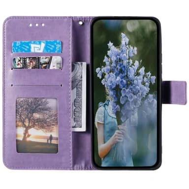 SKALO Motorola Edge 50 Fusion Mandala lompakkokotelo - Violetti