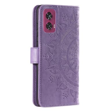 SKALO Motorola Edge 50 Fusion Mandala lompakkokotelo - Violetti