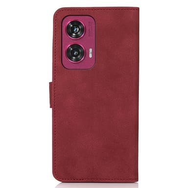 SKALO Motorola Edge 50 Fusion KHAZNEH Lompakkokotelo PU-nahasta - Punainen
