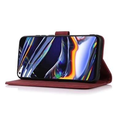 SKALO Motorola Edge 50 Fusion KHAZNEH Lompakkokotelo PU-nahasta - Punainen