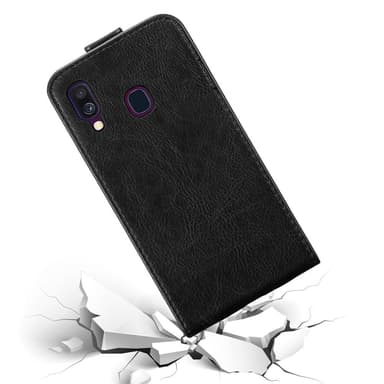 Samsung Galaxy A40 Suojakuori Lompakkokotelo (Musta)