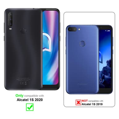 Alcatel 1S 2020 Suojakuori Lompakkokotelo (Punainen)