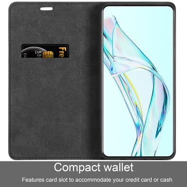 ZTE Axon 30 Suojakuori Lompakkokotelo (Musta)