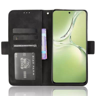 SKALO OnePlus Nord CE4 Lite 5G 6-lokeroa Lompakkokotelo - Musta