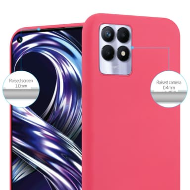Suojakuori Realme 8i / Narzo 50 4G Kotelo (Punainen)