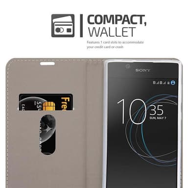 Sony Xperia L1 Suojakuori Lompakkokotelo (harmaa)