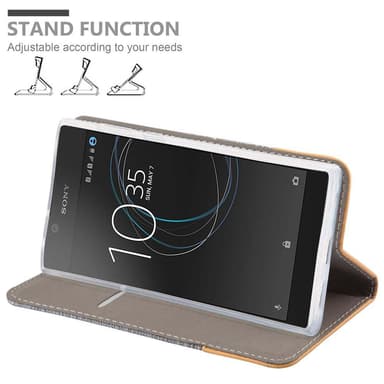 Sony Xperia L1 Suojakuori Lompakkokotelo (harmaa)