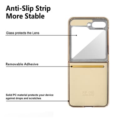 Samsung Z Flip6 SKALO Gold Edge Ring Suojakurori - Musta