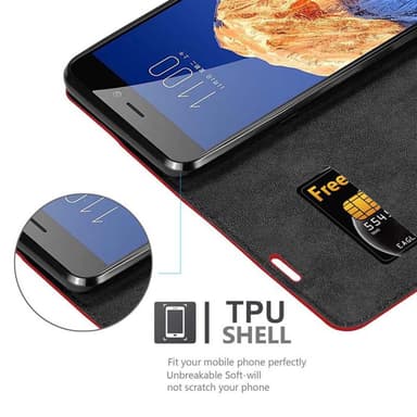 ZTE Nubia N1 Suojakuori Lompakkokotelo (Punainen)