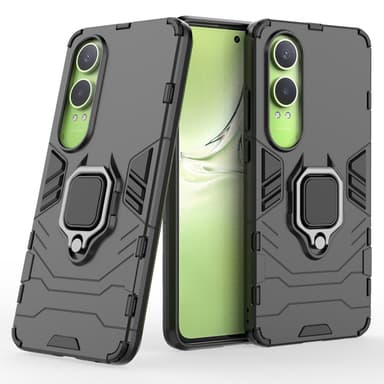 SKALO OnePlus Nord CE4 Lite 5G Armor Hybridi metallirengas kuori - Musta
