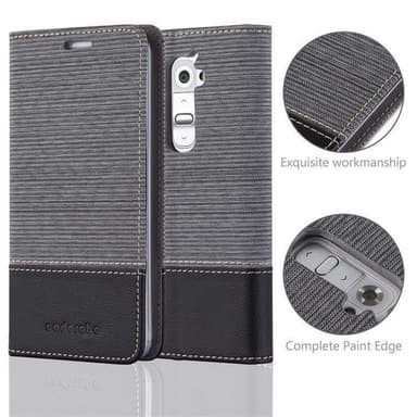 LG G2 MINI Suojakuori Lompakkokotelo (harmaa)