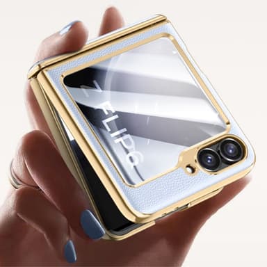 Samsung Z Flip6 SKALO Gold Edge Suojakurori - Musta