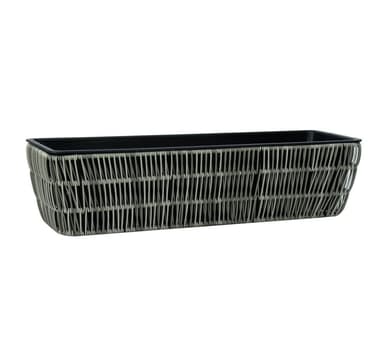Kukkalaatikko WICKER 60x19xH15cm, harmaa