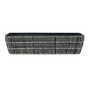 Kukkalaatikko WICKER 60x19xH15cm, harmaa