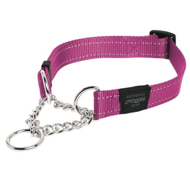 Half-poof kaulus Rogz Utility M 16mm Snake Obedience, vaaleanpunainen heijastin