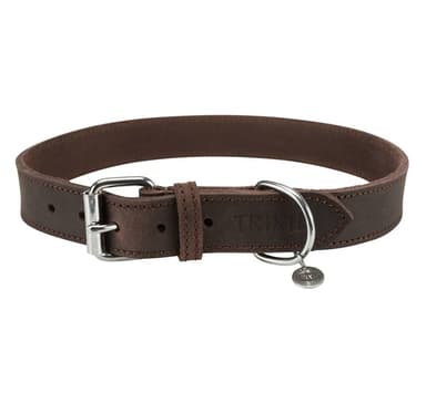 Maalaismainen fatnahkakaulus, L–XL: 57–66 cm/30 mm, tummanruskea