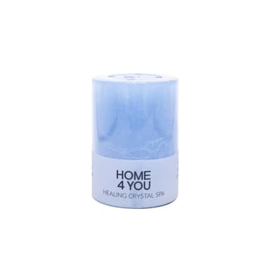 Tuoksukynttilä HEALING CRYSTAL SPA, D6.8xH9.5cm, sininen ( tuoksu- ocean)