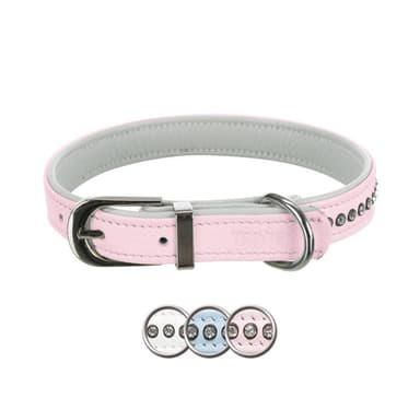 Kaulus Active Comfort kristalleilla, S: 23 28 cm/15 mm, vaaleansininen