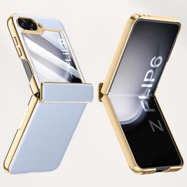Samsung Z Flip6 SKALO Gold Edge Suojakurori - Musta
