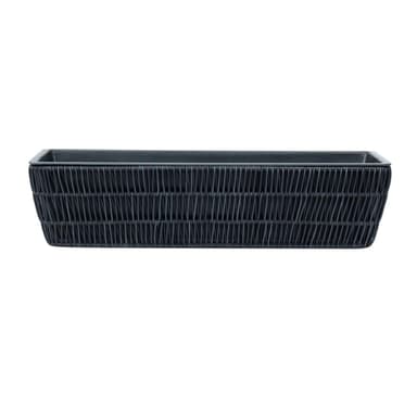 Kukkalaatikko WICKER 60x19xH15cm, musta