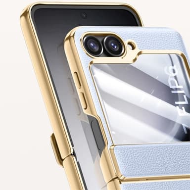 Samsung Z Flip6 SKALO Gold Edge Suojakurori - Musta