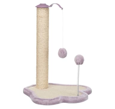 Junior-raapimistassu pylväällä, 40 × 50 × 38 cm, vaalea lila/luonnollinen