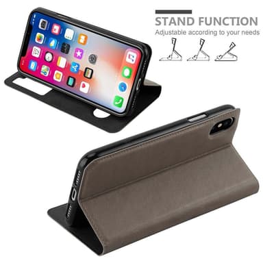 Lompakkokotelo iPhone XS MAX Case (Ruskea)
