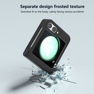 SKALO Samsung Z Flip6 Ultrathin Skin-touch Fold Suojakuori - Musta