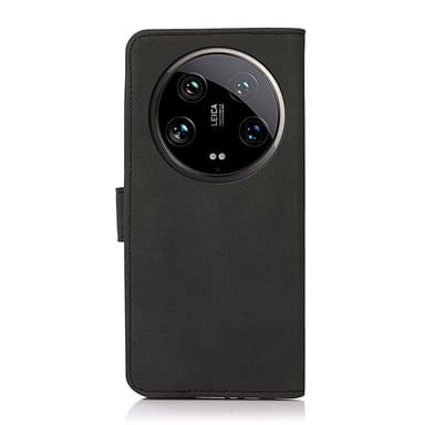 SKALO Xiaomi 14 Ultra 5G KHAZNEH Lompakkokotelo PU-nahasta - Musta