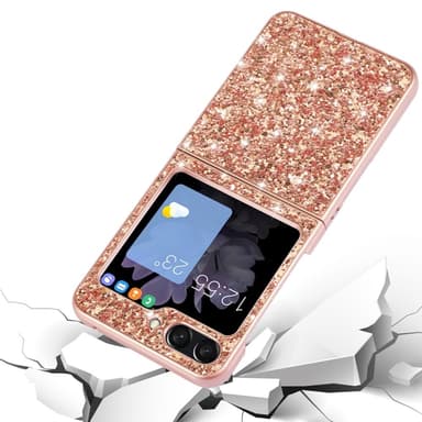 SKALO Samsung Z Flip6 Glitteriä TPU Suojakuori - Kulta