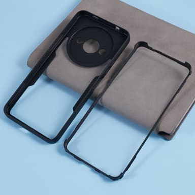 SKALO Xiaomi Redmi A3 Iskunkestävä Clear Hybrid Suojakuori + suojakalvo - Musta