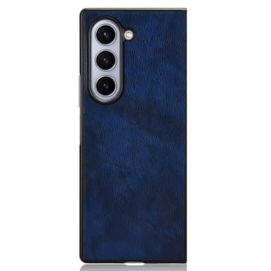SKALO Samsung Z Fold6 PU-nahkainen Suojakuori - Sininen