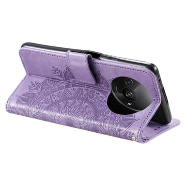 SKALO Xiaomi Redmi A3 Mandala lompakkokotelo - Violetti