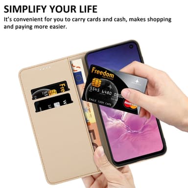 Samsung Galaxy S10e Suojakuori Lompakkokotelo (Sininen)