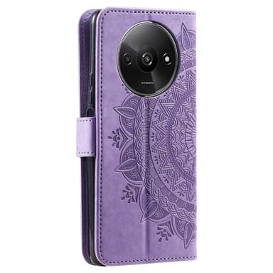 SKALO Xiaomi Redmi A3 Mandala lompakkokotelo - Violetti