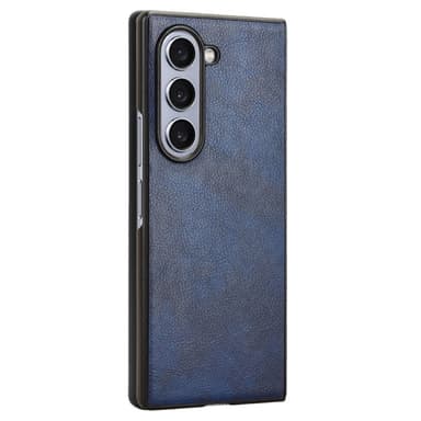 SKALO Samsung Z Fold6 PU-nahkainen Suojakuori - Sininen