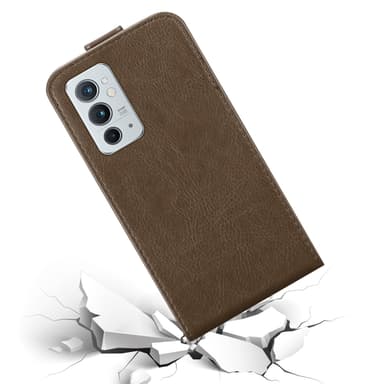 OnePlus 9RT 5G Suojakuori Lompakkokotelo (Ruskea)