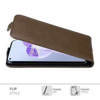 OnePlus 9RT 5G Suojakuori Lompakkokotelo (Ruskea)
