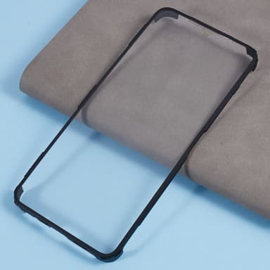 SKALO Xiaomi Redmi A3 Iskunkestävä Clear Hybrid Suojakuori + suojakalvo - Musta