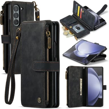Samsung Z Fold6 CaseMe CaseMe C30 lompakkokotelo - Musta